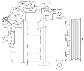 Kompresoriaus iš kondicionierius BMW 5 (E60) (03-) 2.5 i/3.0 i Luzar
