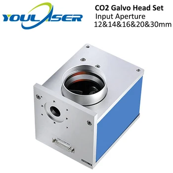 YOULASER CO2 Lazerio Skenavimo Galvo Galvos 10.6 um Įėjimo Anga 12mm kaip 14mm 16mm 20mm 30mm Galvanometras Skaitytuvas su Maitinimo šaltinis