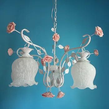 Romantiška Rožių Sodas, jaukus gyvenamasis kambarys šviestuvo lempos miegamojo lempa gėlės asmeninį vaikų ZL365