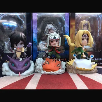 Naruto Anime Veiksmų Skaičiai Žaislai Jiraiya Tsunade Orochimaru 10cm Modeliai Lėlės Kalėdų Dovanos Vaikams, Vaikams, Komiksai ir Animacija