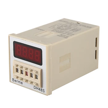 DH48S-1Z Skaitmeninis LED Laiko Rėlę Programuojamas Laikmatis Įjungti 0.01 S-99H AC 220V su Kištukinių Bazės