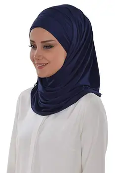Klasikinis Paprastas Spalvos Medvilniniai Šalikai Hijabs Jersey Islamo Ilgas Šalikas Moterims Musulmonų Skarelė Kietas Kuklumas Turbaną Bžūp Lankelis