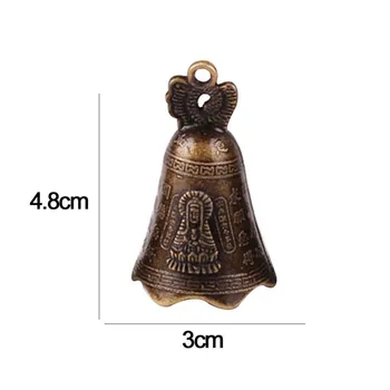Senovinis Varpas Kinijos mini Žalvario, Vario skulptūra melstis Kvietimą Feng Bell Shui Buda Guanyin Bell Budizmas