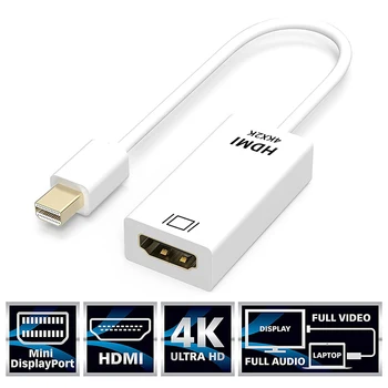 Mini DP, HDMI 4K*2K Aišku, Adapteris, Adapteris, DisplayPort Į HDTV Adapteris, 3840x2160 Rezoliucija 1080P Auksą, Padengtą