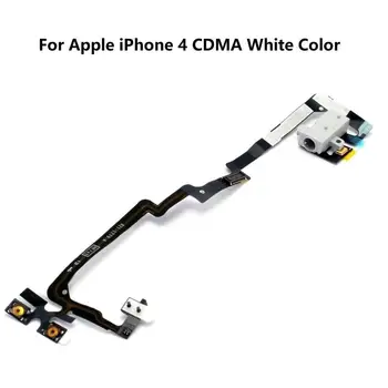 10vnt/daug Balta/Juoda Spalva GSM/CDMA Ausinių Lizdo, garso Išjungimo Jungiklis garso Mygtukai Audio Flex Cable for Apple iPhone 4