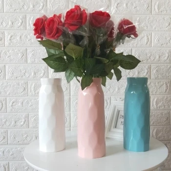 Keramikos vaza gėlių įdėta modernus minimalistinio kambarį lentelė namų puošybai papuošalai