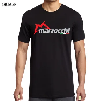 Vyrų marškinėliai Marzocchi Logotipas Pakaba Šakutės transporto Nuoma Black Marškinėliai medvilnės, trumpomis Rankovėmis, Juokinga Grafinis Tee Marškinėliai sbz377