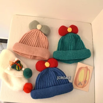 CROAL CHERIE Megzti Lankas Vaikai Skrybėlę Medvilnės Šiltas Žiemą Baby Girl Princesės Skrybėlę Rudenį, Žiemą Kepurės Vaikams, Kūdikiams, Vaikiška Kepurė