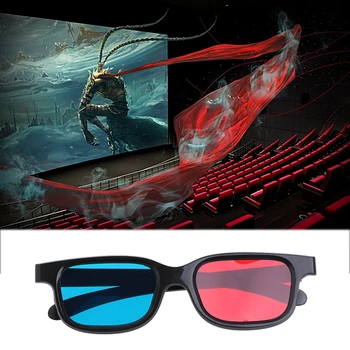 Universalus Raudona ir Mėlyna Objektyvas Anaglyph 3D Vision Akiniai Filmą, Žaidimą, DVD, Vaizdo, TELEVIZIJOS, Kino Vaikas 3 D Stiklo Realidad Virtualus Akiniai