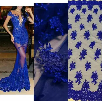 2020 Naują Atvykimo Royal Blue Undinė Nėrinių Prom Chalatai Ilgai Seksualus Šalies Vakare Chalatai Custoed Oficialų Appliques Vestido de Festa
