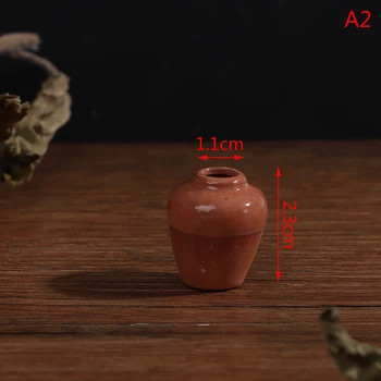 1Pc Lėlių Miniatiūros 1:12 Mini Keramikos Puodą 