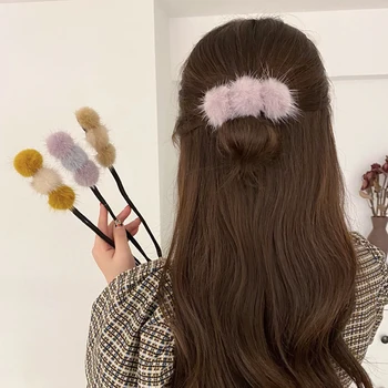 Korėjos pūkų kamuoliuką Plaukų Bun Maker 