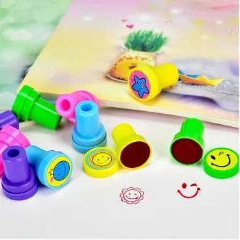 10vnt/Set Vaikų Žaislas Antspaudų Animacinių filmų Smiley Veido Vaikai Antspaudą Scrapbooking Stamper 