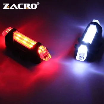 Zacro Dviratis Dviračio šviesos diodų (LED) užpakalinis žibintas Galiniai Saugos Įspėjimas Dviračių Nešiojamų Šviesos, USB Stiliaus Įkrovimo arba Baterijos Stilius
