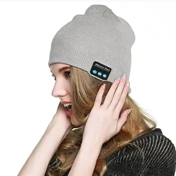 Lauko Bluetooth V5.0 Rankų Bžūp Belaidžio Skrybėlių Mados Mic Smart Šiltos Žiemos Beanies Kortelės Muzikos Ausines ir Garsiakalbį Ha H7K5