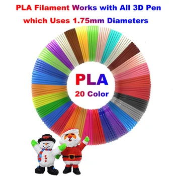 Spalvinga PLA Gijų 3D Spausdinimo Pen Vaikams/Suaugusiems Kūrybinis Dizainas Brėžinys 3D Rašiklis, Medžiagos