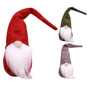 Kalėdų Gnome Pliušinis Darbalaukio Puošimas Ornamentais, Mini Dvasia Lėlė su Ilgai Bžūp Dvasia Dekoro Juostoje Namuose Kalėdų Prekių W1