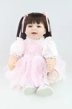55cm Tikroviškos Lėlės Reborn Silikono Lėlės Kūdikiams, Žaislų Mergaitėms Vaikų Gimtadienio Dovana,Mielas Minkštas Naujagimių Lėlė su Drabužiais