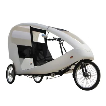 Naujas Dizainas Suaugusiųjų Elektros Cargo Bike Triračio Tris Ratus Keleivio Saulės Automobilių, Lauko Rikša Dviračių Taksi