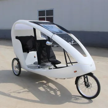 Naujas Dizainas Suaugusiųjų Elektros Cargo Bike Triračio Tris Ratus Keleivio Saulės Automobilių, Lauko Rikša Dviračių Taksi