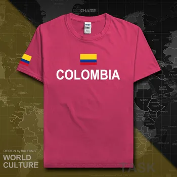 Kolumbija vyrų marškinėliai mados 2017 tautos komanda megztiniai marškinėliai medvilniniai marškinėliai susitikimas fitneso salėse drabužių tees šalies vėliava, PULKININKAS