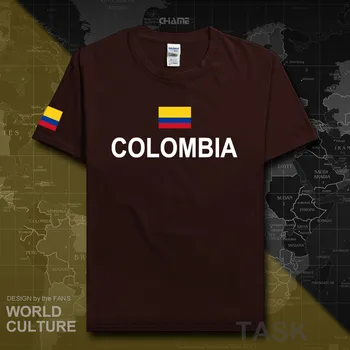 Kolumbija vyrų marškinėliai mados 2017 tautos komanda megztiniai marškinėliai medvilniniai marškinėliai susitikimas fitneso salėse drabužių tees šalies vėliava, PULKININKAS