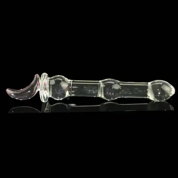 Pink moon Stiklo butt plug analinio sekso žaislus moteris lesbiečių G SPOT trykšti Menisko Krištolo KAROLIUKAI GĖJŲ analinis prostatos stimuliatorius išangę