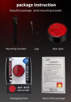 2021 NAUJAS Dviračio Galinis Žibintas USB Įkrovimo Saugos Įspėjimas Dviračių LED Lempos Vandeniui Naktį Jojimo, Dviračių užpakalinis žibintas