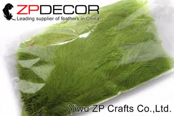 ZPDECOR 100 vnt/lot 25-30cm(10-12inch)Ranka Pasirinkite Mažmeninės Pakuotės Alyvuogių Žalia Dažytos Stručių Plunksnelių Plunksnų Didmeninės