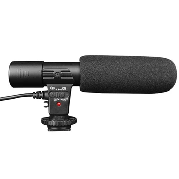 Mikrofonas Stereo Fotoaparatas Kondensatoriaus Mikrofonas, Vaizdo Kamera Interviu Mikrofonas Nikon Canon DSLR Fotoaparatas Kompiuteris