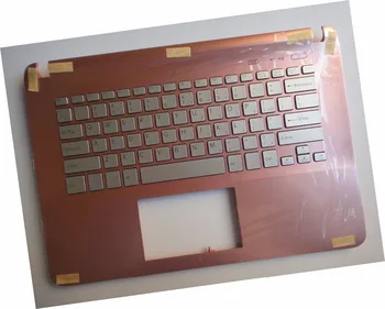 MUMS klaviatūra Sony SVF14219CKP SVF1421AYCP SVF1421BYCP SVF1421CYCP su sidabro klavišą+rožinė palmrest+ne touchpad+nr. apšvietimu