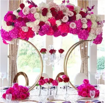 Metalo stalo centerpieces vestuvių metalo gėlių stovai