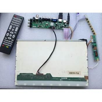 Rinkinys LP141WX3-TLB1/LP141WX3-TLN1 Skaitmeninis HDMI Skydelis TV VGA, USB, AV 1280X800 30pin 1 CCFL LCD nuotolinio Valdiklio plokštės DVB-T
