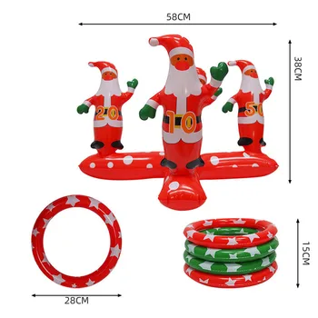 Pripučiamų Kalėdų Žiedas Žaislas Kalėdų Eglutė Žiedas Santa Claus Mesti Žaidimą Kalėdų Atostogų Šalis, Žaisti Prekes