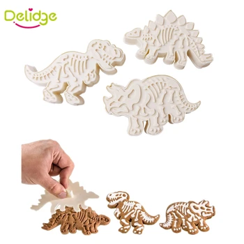 Delidge 1 vnt Dinozaurų Slapukas Formų Plastiko Skirtingos Formos Cookie Cutter 