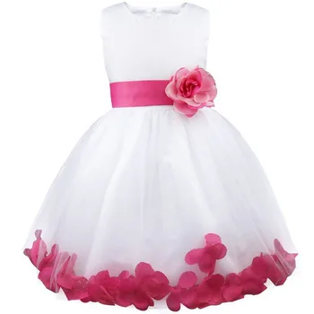 Naujagimio Mergina Birthday Party Dress Žiedlapių Tiulio Bamblys Mergina Krikštynų Suknelė Kūdikių Princesė Šalis Suknelės Mergaitėms 4-8Y