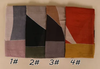 R6 Aukštos kokybės spausdinta geometrinis šalikas hijab medvilnės skara vientisos spalvos apsiaustas lankelis šalikas/ šalikai