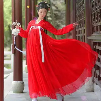 Kinijos Ventiliatorius Kostiumas Dreesse už Sweeth Šešiolika Raudona Kinų Tradicinė Suknelė Hanfu Moterų Han Fu, Kinų Apranga