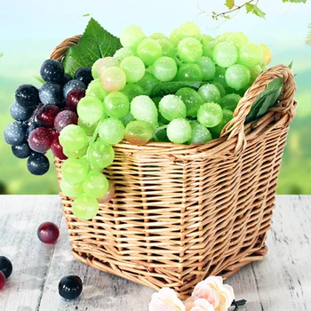 4pcs Modeliavimas Vynuogių Kekė Plastiko Augalų Vaisių Modelis Netikras Daržovių Pakabukas Interjero Dekoravimo, Puošybos Reikmenys