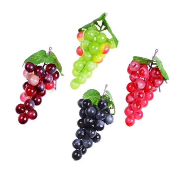 4pcs Modeliavimas Vynuogių Kekė Plastiko Augalų Vaisių Modelis Netikras Daržovių Pakabukas Interjero Dekoravimo, Puošybos Reikmenys