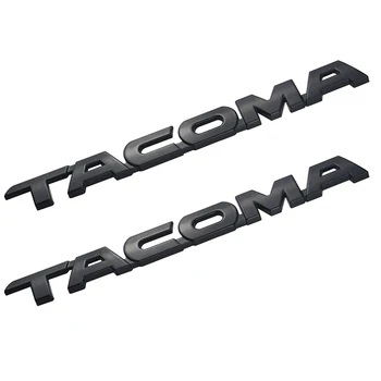 2 Pack Durų Laišką Įdėklai Kamieno Automobilio Durų, Bagažinės dangčio Lipdukas Emblema Lipdukas Ženklelis Pakeisti Tacoma 2005-(Juoda)
