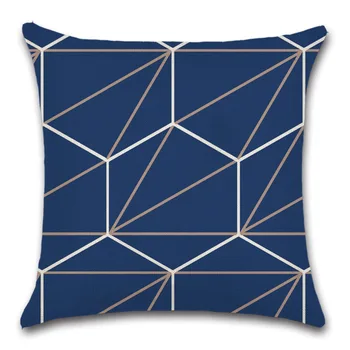 Geometrinis tamsiai mėlyna dryžuotas spausdinti Pagalvėlė Padengti dekoratyvinių Namų Mesti sofa-lova, kėdės, automobilių sėdynės draugas vaikams, miegamojo dovana užvalkalas