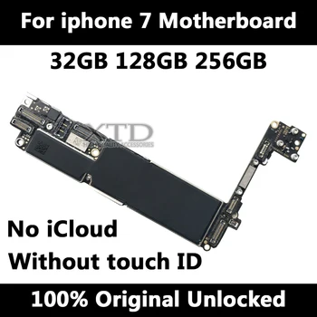 Fabrikas atrakinta iPhone 7 Plokštė Su / Be Touch ID,Originalus iphone 7 Mainboard su Lustai,32 GB, 128 GB 256 GB
