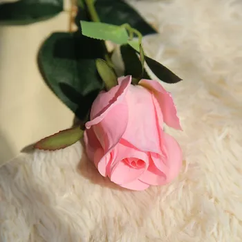 Ilgai filialas rose dirbtinių gėlių netikrą rožės gėlių Nuotakos Puokštės Vestuvių šventė grupė 