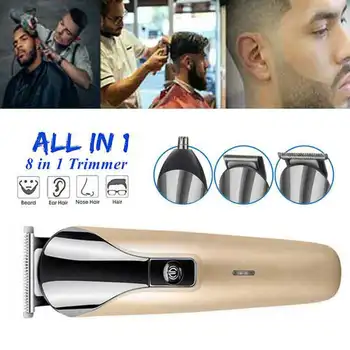Vyrai Elektrinių Plaukų Kirpimo Mašinėlių Įkrovimo Belaidžius Plaukų Žoliapjovės Skustuvas Nustatyti Naujas
