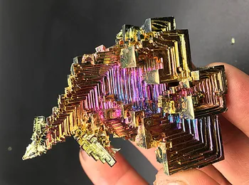 Bismuto vaivorykštė bright crystal geode kiekvieną svoris 130-150g elementas Bi Mineralinis