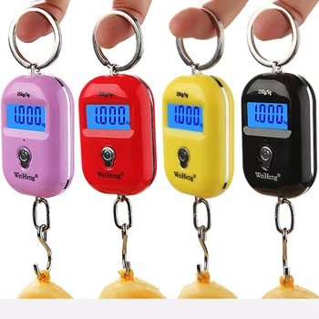 25Kg Didelio tikslumo Elektroninės Masto Skaitmeninės Mini Bagažo Masto Su LCD foninio Apšvietimo Ekranas Key Chain Kablys Masto Masto Kišenėje