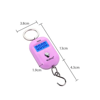 25Kg Didelio tikslumo Elektroninės Masto Skaitmeninės Mini Bagažo Masto Su LCD foninio Apšvietimo Ekranas Key Chain Kablys Masto Masto Kišenėje