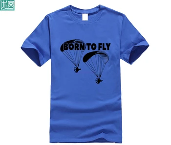 Juokinga Paramotor Parasparnių Gimęs Skraidyti Nauja 2019 Karštą Vasaros Laisvalaikio T-Shirt Spausdinimas Juokinga Rick Tee Marškinėliai Pritaikyti T Shirts