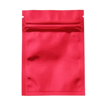7.5*10cm 1000pcs/daug Blizgus Raudonas Reclosable Aliuminio Folija Zip-Lock Paketas Krepšys DHL Shipping Spec. Antspaudas Maisto Vakuuminė Pakuotė Krepšiai
